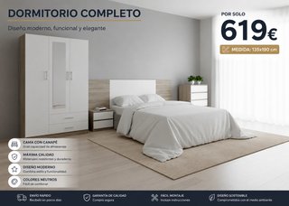Habitación completa 135 cm