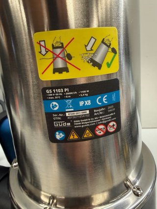 Bomba Sumergible Güde 94639 GS 1103 Pi