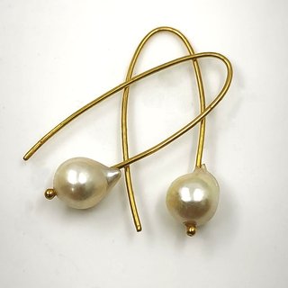 Pendientes oro 18k y perla cultivada