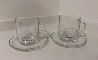 Par Tazas Cristal Nespresso 80ml