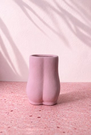 Jarron, florero o maceta rosa chicle