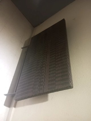 Tavolo da terrazza o giardino in vimini di plastica 120 cm