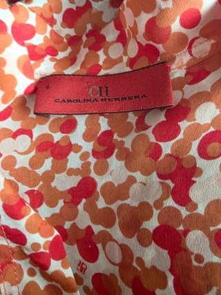 Blusa Carolina Herrera seda Estampada