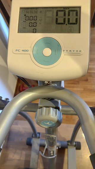 Bicicleta Elíptica Gris y Azul