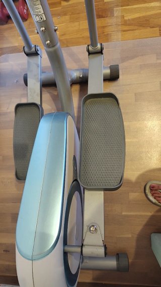 Bicicleta Elíptica Gris y Azul