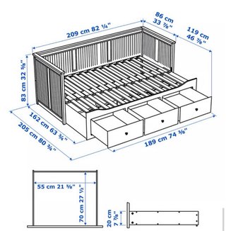 Cama Diván Ikea Hemnes Blanca