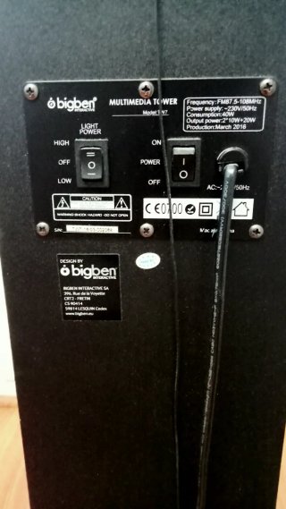 Torre de Sonido Bigben Interactive TW7 Negra