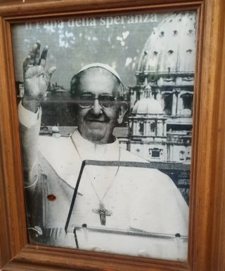 Antichità: Quadro antico con Papa Francesco.