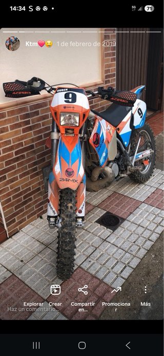 KTM 200 EXC 2T Naranja/Blanca