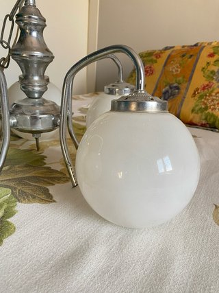 Lámpara bolas cristal blanco