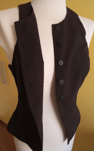 Gilet donna marrone