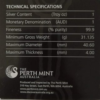 Onza Plata Koala Perth Mint 2010
