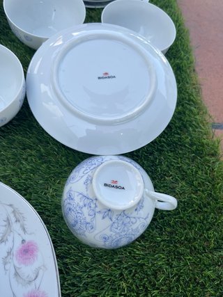 Vajilla Bidasoa Porcelana Azul y Blanca