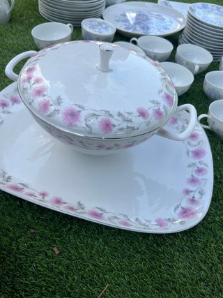 Vajilla Bidasoa Porcelana Azul y Blanca