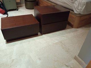 Cómoda y Mesitas de Noche Madera