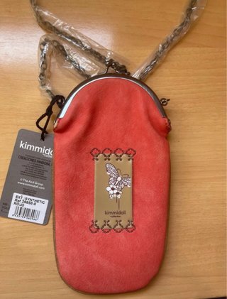 Bolso bandolera Kimmidoll rosa y rojo