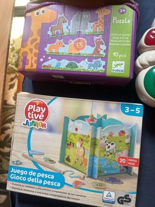 Lotto Giochi Bambini: Puzzle, Pesca, Forme