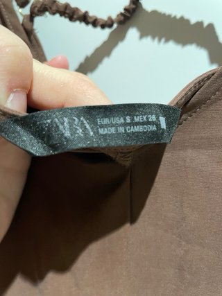 Vestido marrón Zara Talla S