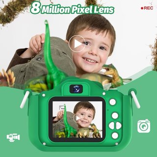 Cámara Digital Infantil Dinosaurio + 32GB