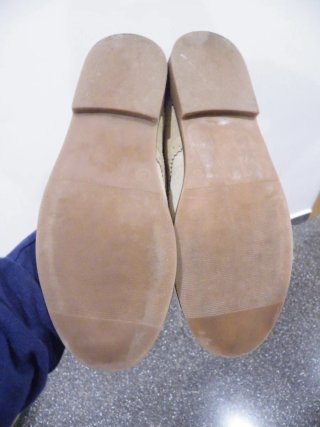 Zapatos  beige lona y ante. T38 UNA SOLA PUESTA.