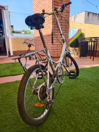 Bicicletas plegables radio 20 pulgadas color plata