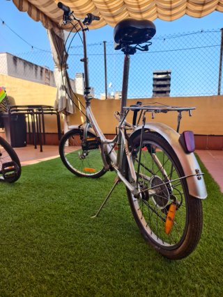 Bicicletas plegables radio 20 pulgadas color plata
