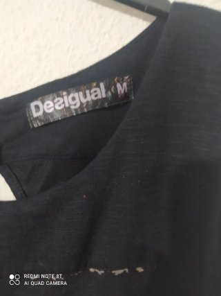 Vestido Desigual Negro con Estampado