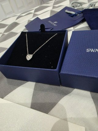 Collar Corazón Swarovski Plata
