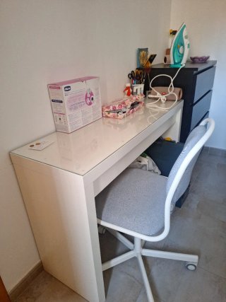 Mesa escritorio tocador blanco