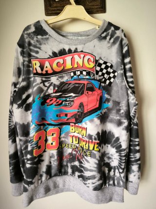 Sweatshirt Shein Racing Car Tie Dye 7 Anos