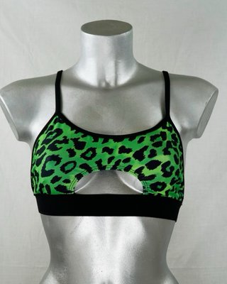 Top sportivo donna con stampa leopardo