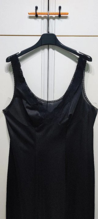 Sottoveste vintage nera taglia XXL