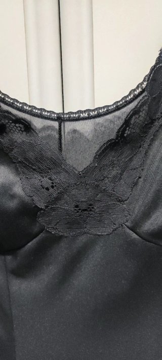 Sottoveste vintage nera taglia XXL