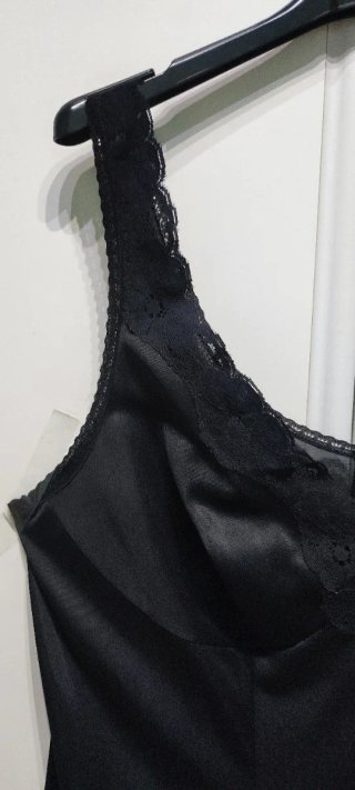 Sottoveste vintage nera taglia XXL