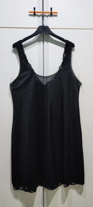 Sottoveste vintage nera taglia XXL