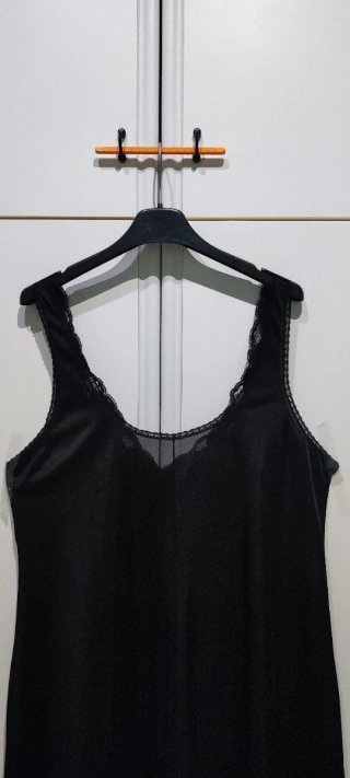 Sottoveste vintage nera taglia XXL