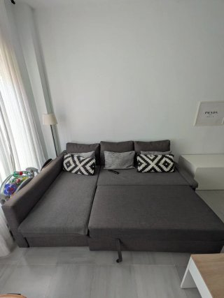 Sofá Cama Chaise Longue Gris Ikea
