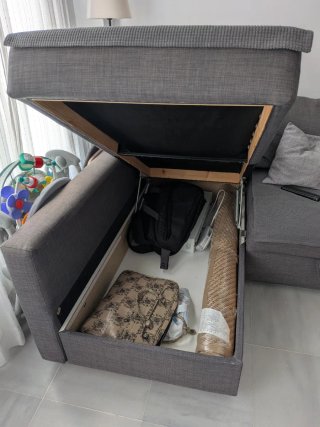 Sofá Cama Chaise Longue Gris Ikea