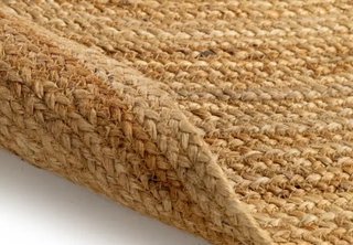 NUEVO Alfombra Yute Redonda 120cm Marrón claro
