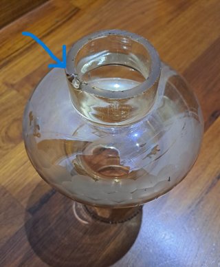 Lampada antica oro e bianco