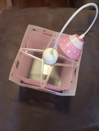 Lámpara de techo infantil luna y estrellas