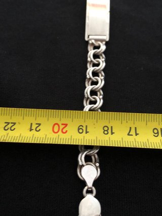 Pulsera Esclava Plata 925 Maciza 22g Placa Lisa