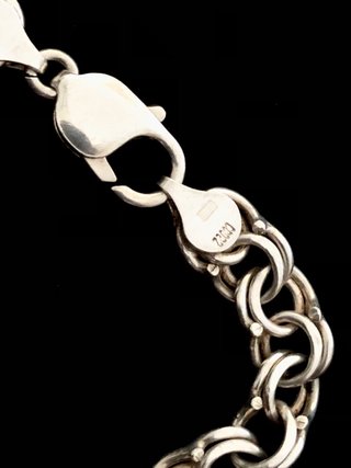 Pulsera Esclava Plata 925 Maciza 22g Placa Lisa