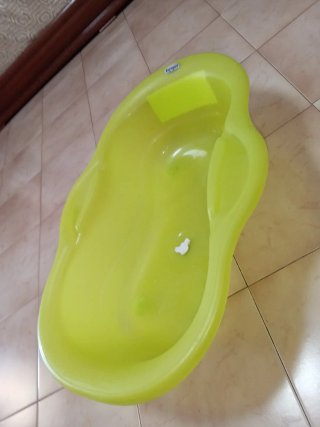 Bañera bebé con hamaca rosa