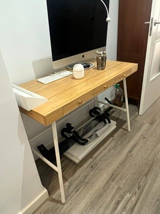 Escritorio Ikea Lillasen Madera y Metal