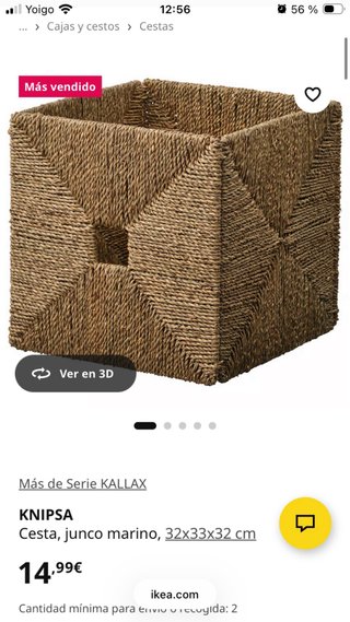 Cesto Caja Knipsa Ikea para Kallax