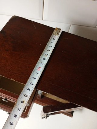 Joyero antiguo madera con cajones y puerta