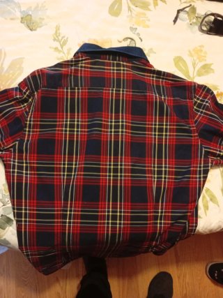Camisa de cuadros azul y roja