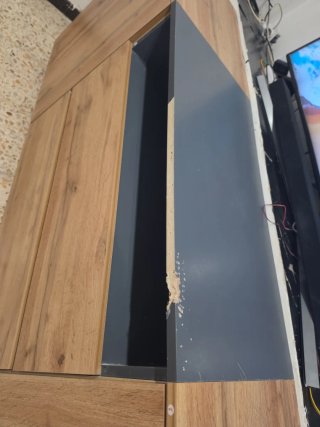 Mueble TV madera y cristal