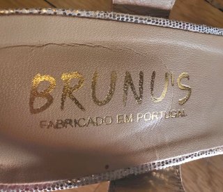 Scarpe in pelle oro